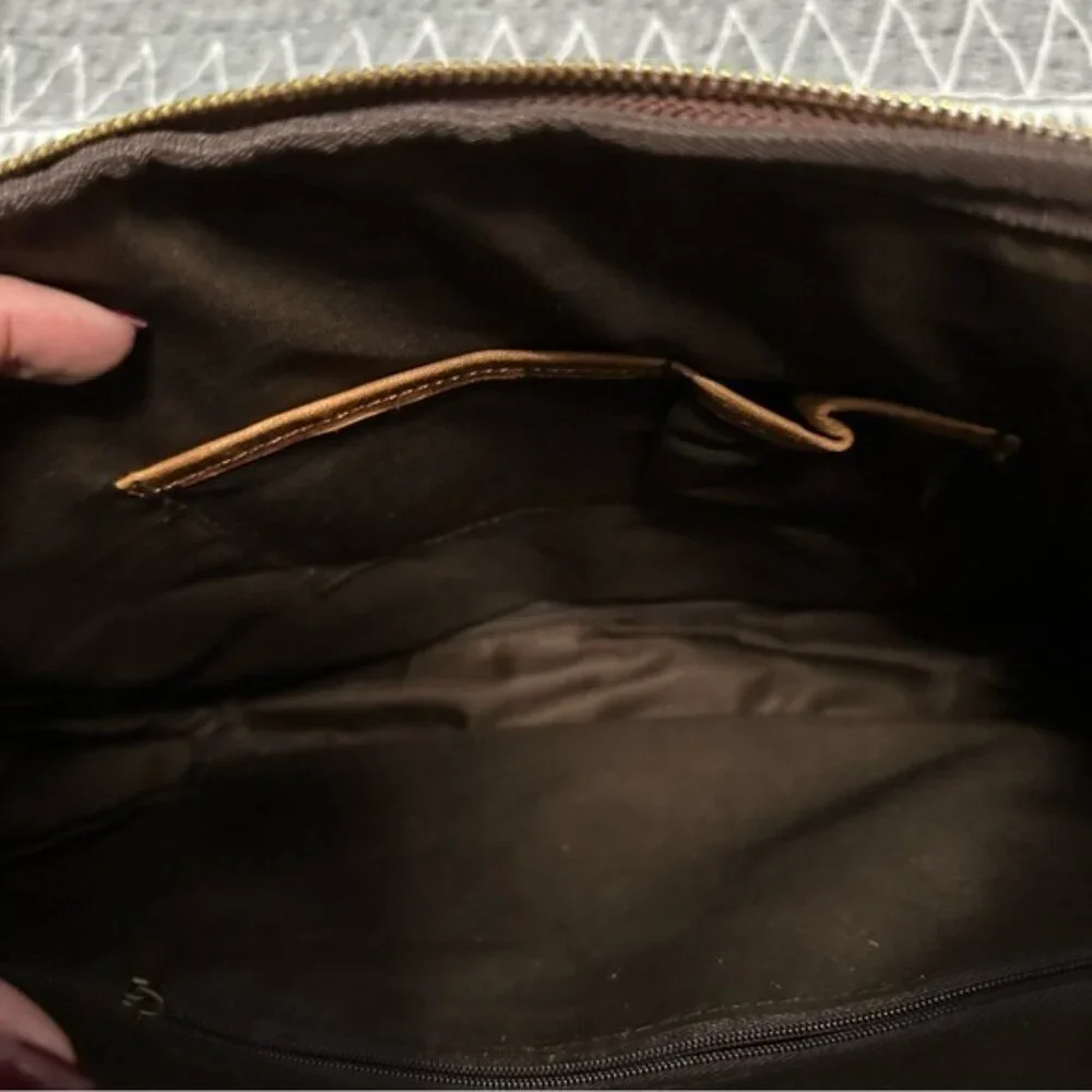 Men’s Brown Leather Briefcase Laptop Messenger Bag Vintage Work Business Satchel